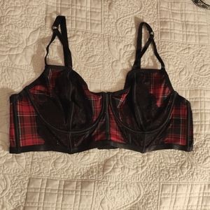 Torrid size 2 Plaid Long Line Bra